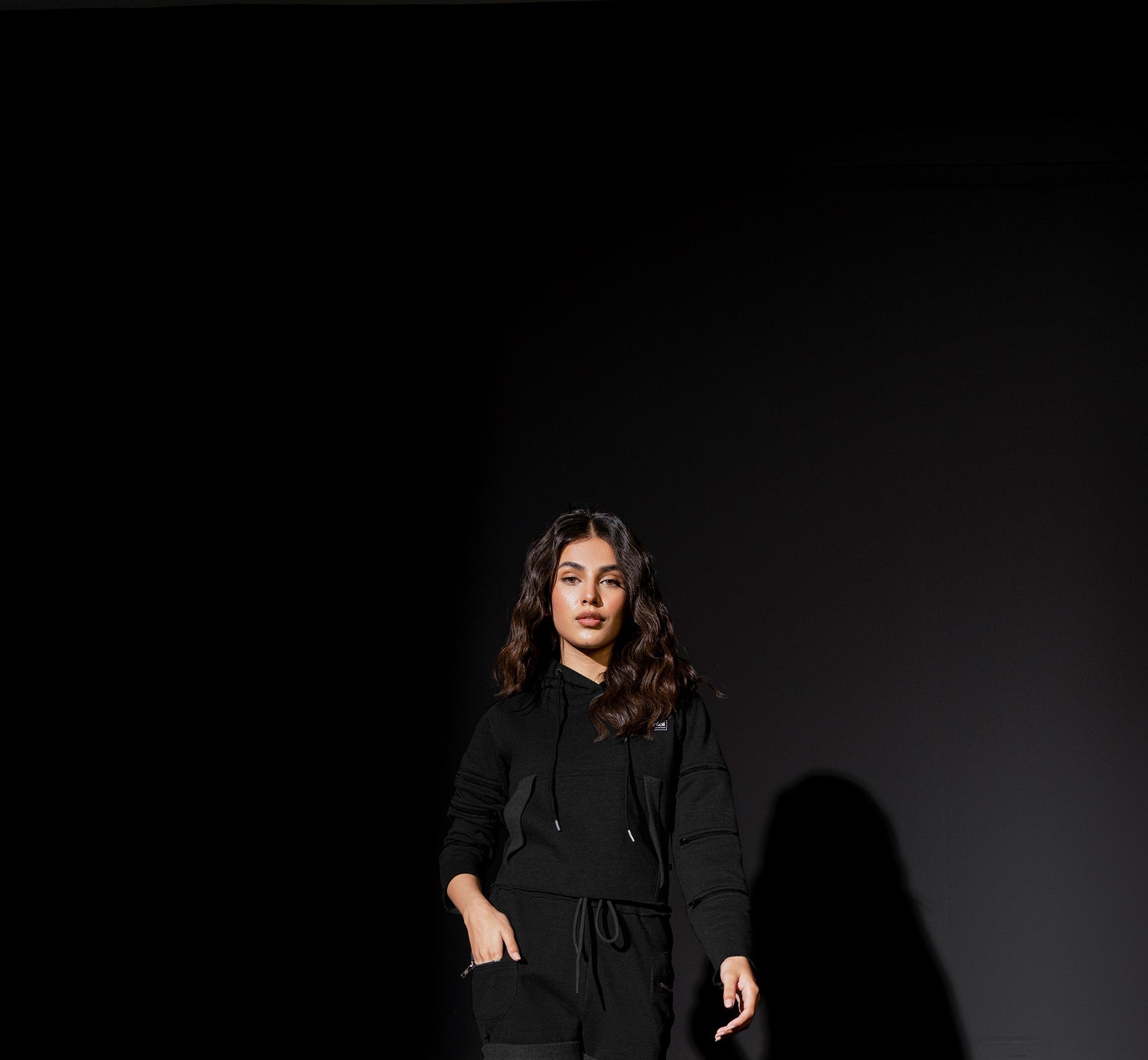 Zip Up Sleeve Hoodie