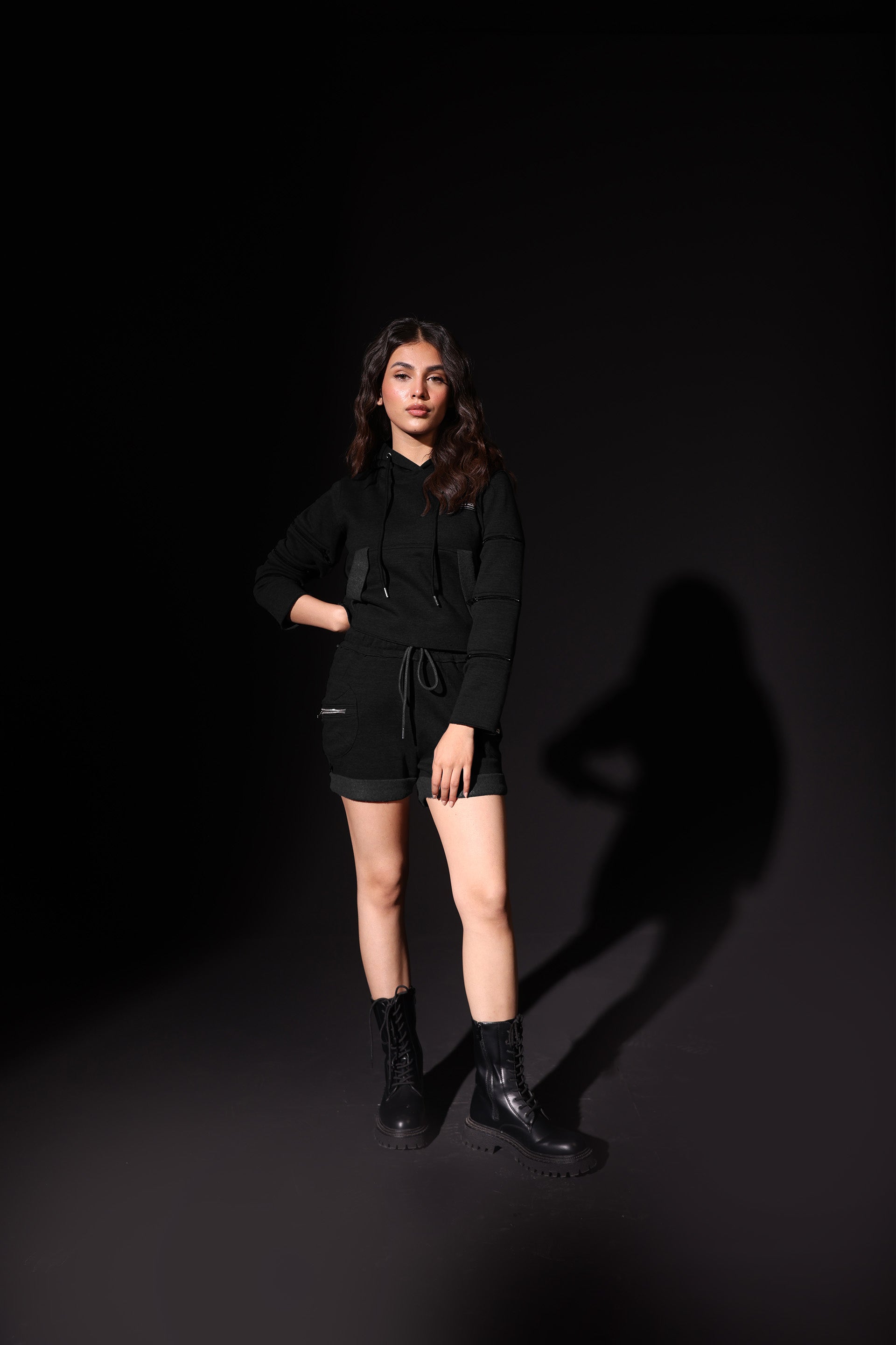 Zip Up Sleeve Hoodie