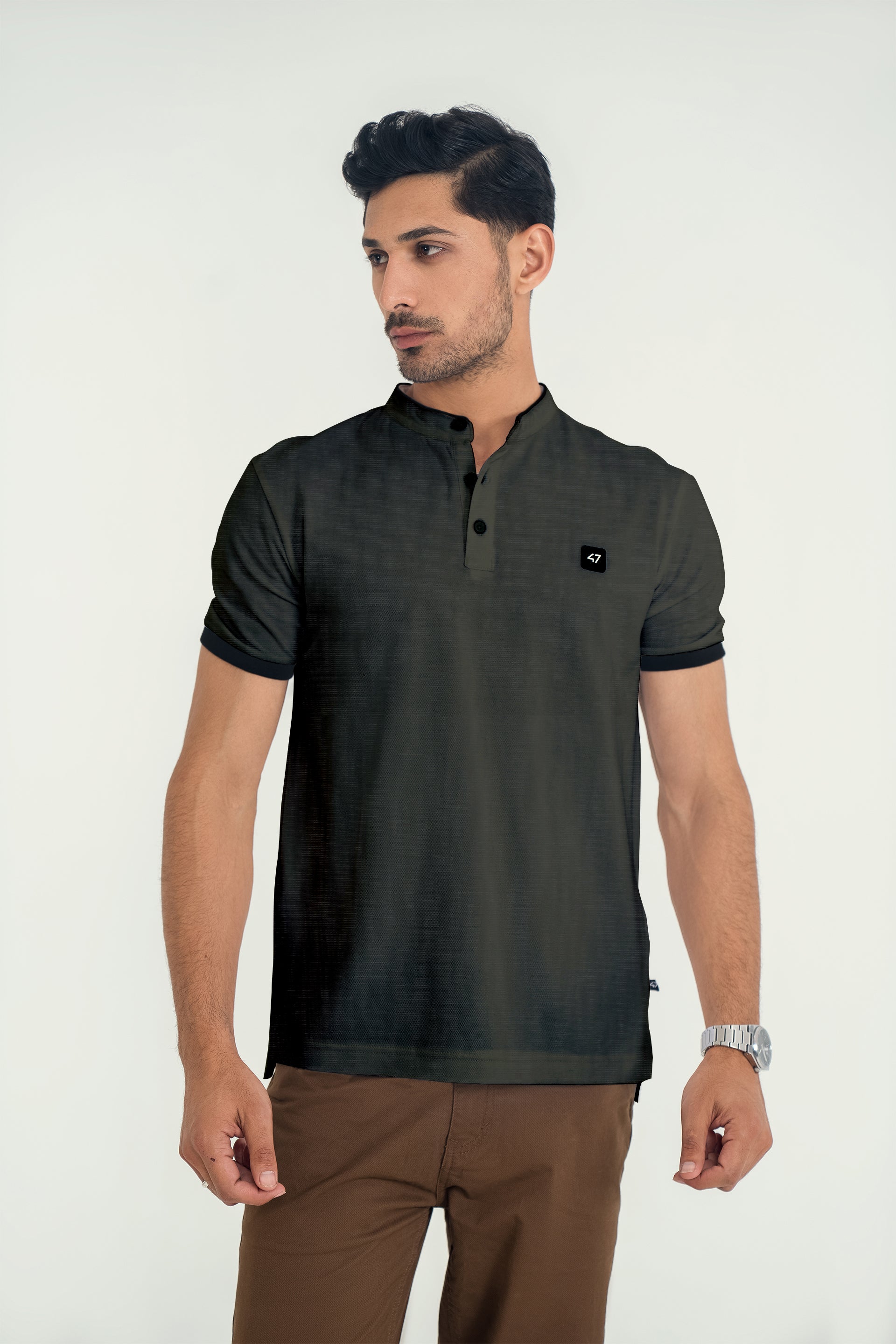 Mandarin Collar Polo