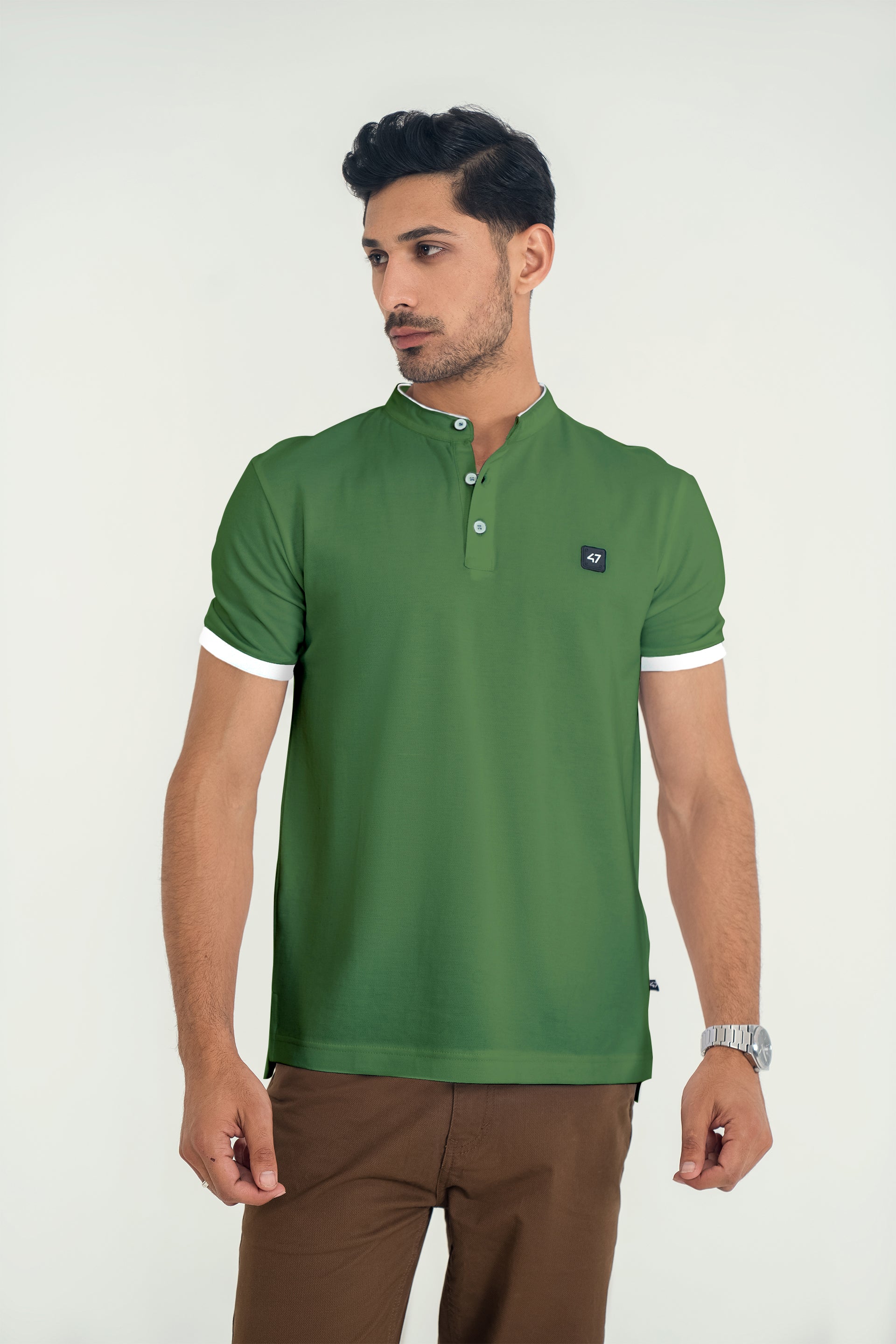 Mandarin Collar Polo