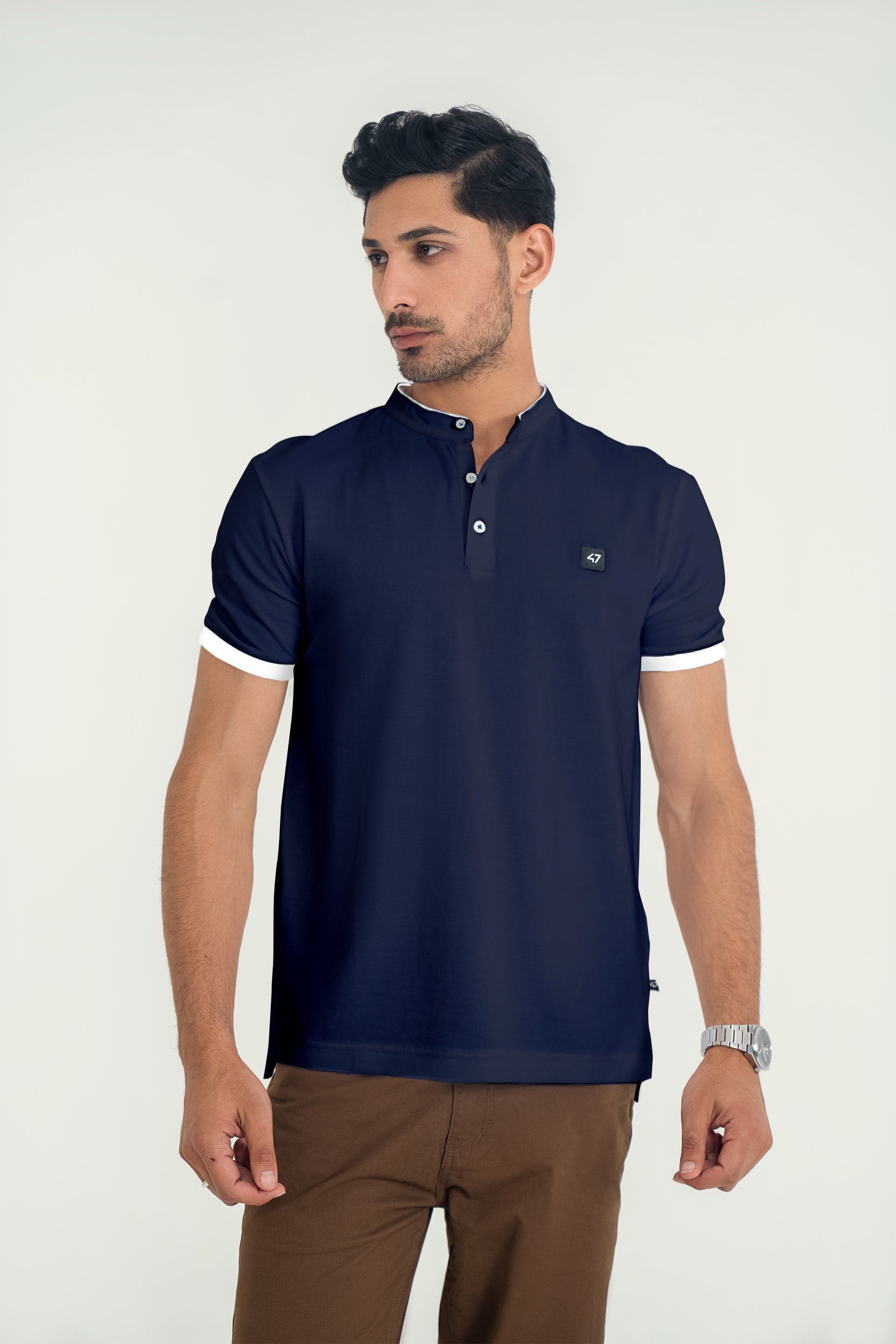 Mandarin Collar Polo