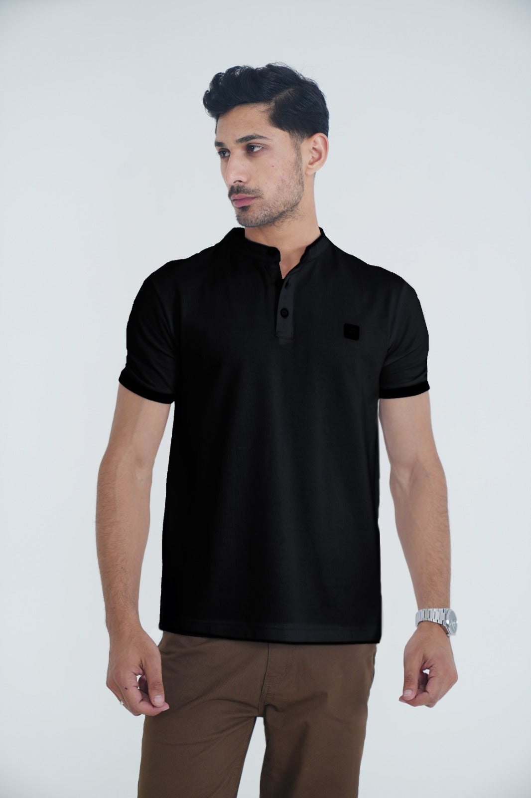 Mandarin Collar Polo