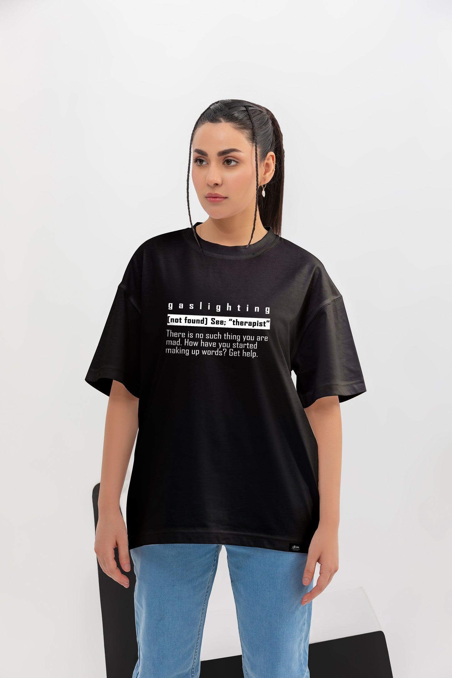 Mazak Collection - Gaslighting - Oversize Unisex Graphic Shirt (Black)