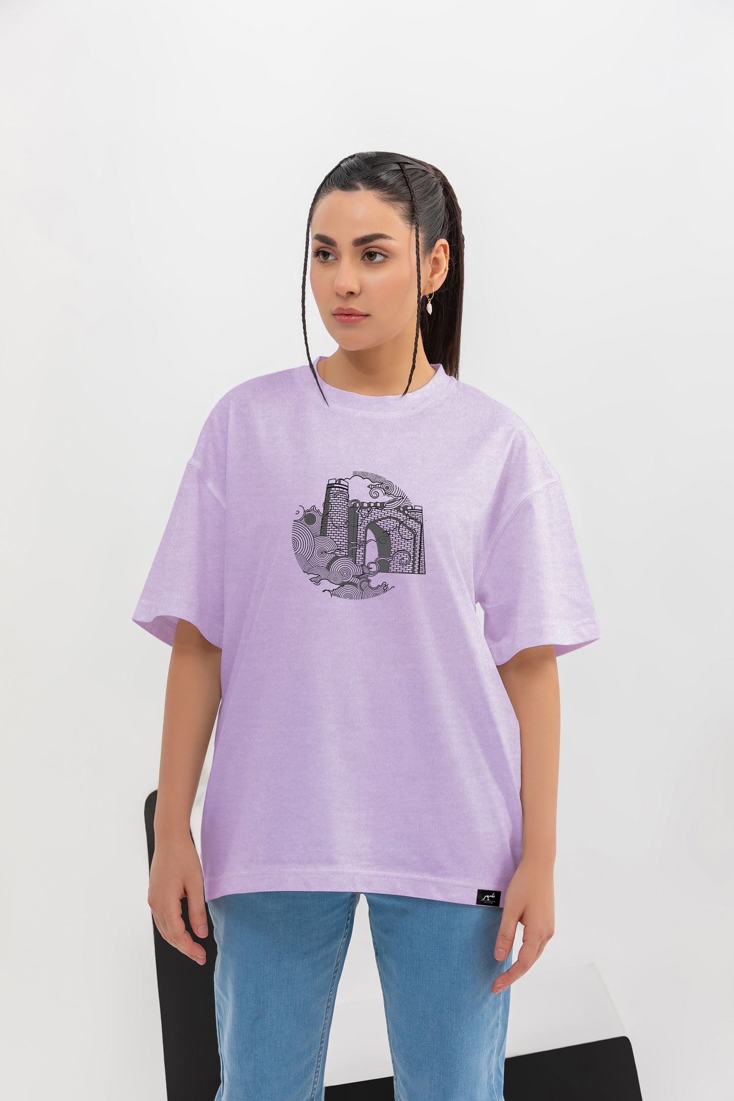 Shehr Collection - Quetta - Oversize Unisex Graphic Shirt (Lilac)