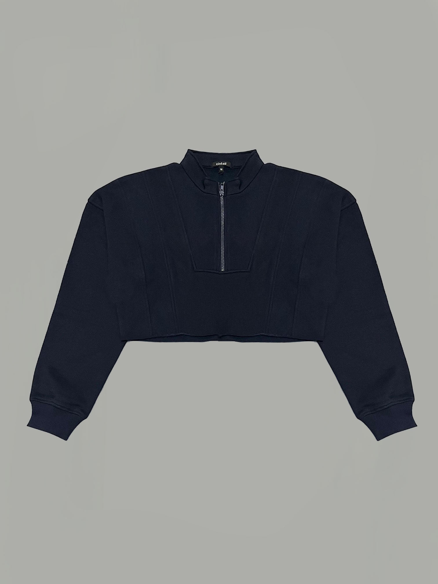 Semi Rib & Fleece Crop Top