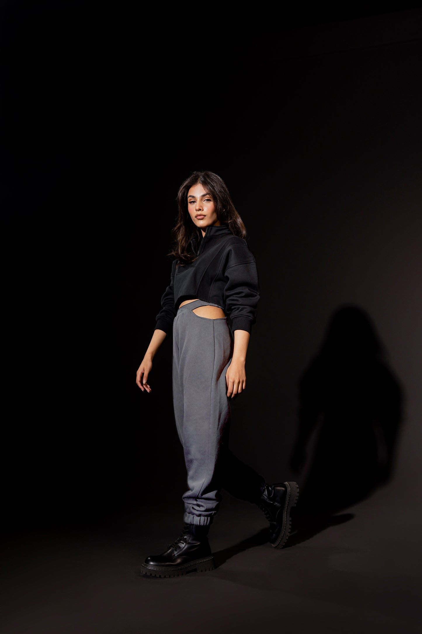 Side - Slits Sweat Pants (Grey)