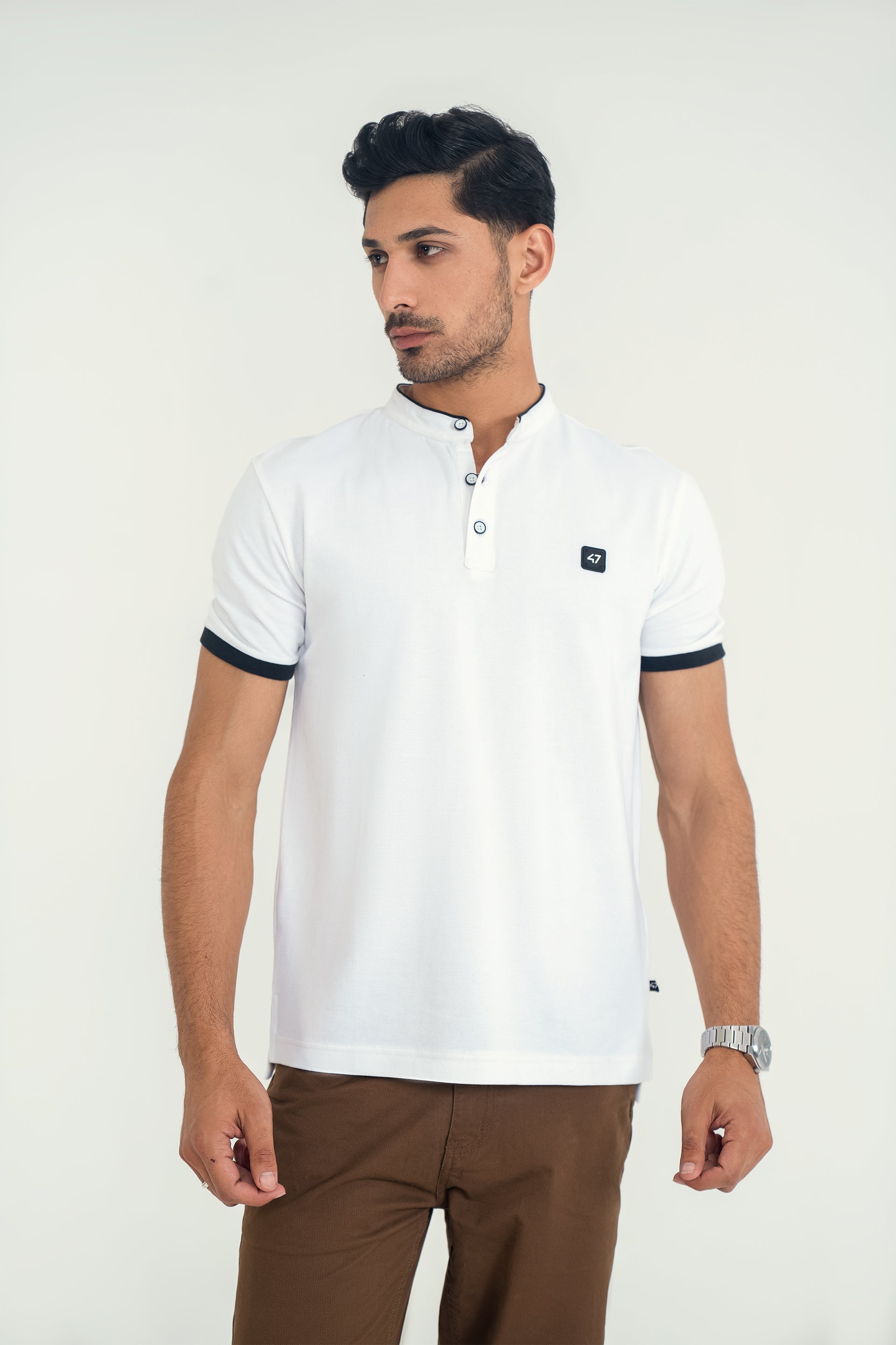 Mandarin Collar Polo